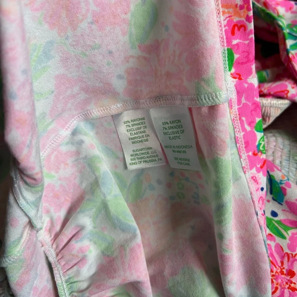 Lilly Pulitzer Pink and Green Floral Midi Dress - Picture 10 of 10
